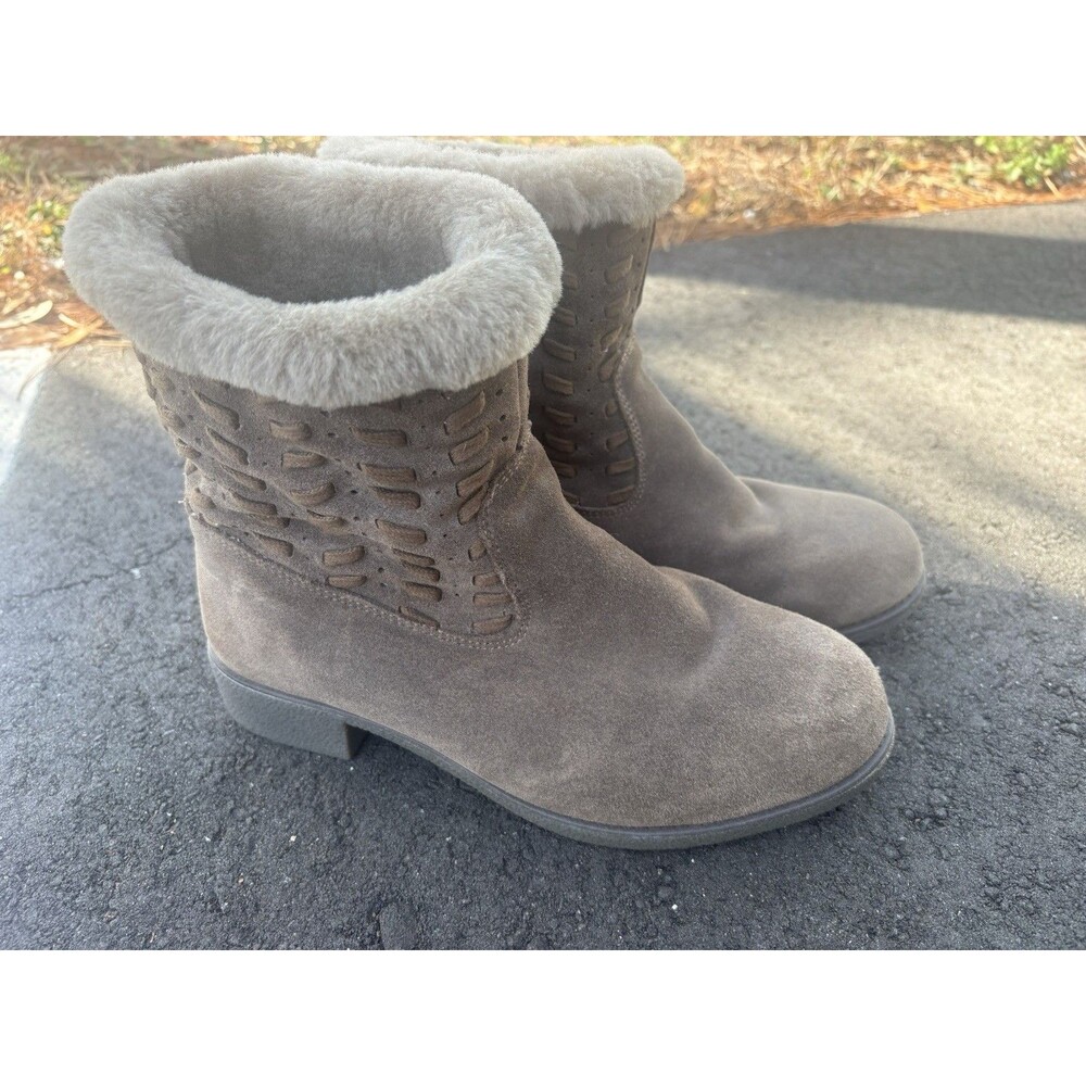 ABEO BRISTOL Women's Brown Suede Leather Boots Size 8